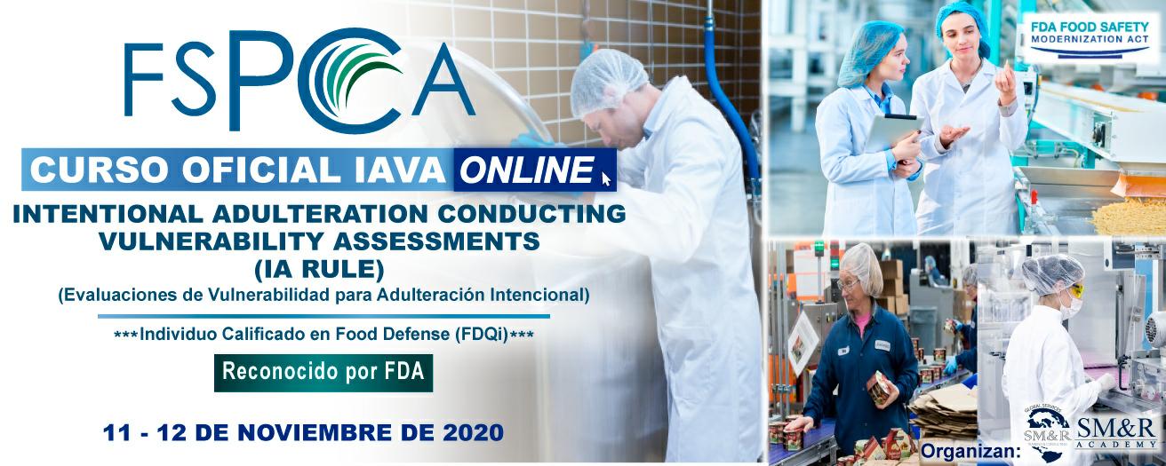 Curso Oficial FSPCA – IAVA – Online – Perú: Intentional Adulteration